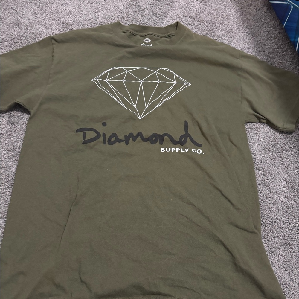 Diamond Supply Co. Olive Green Men's T-Shirt